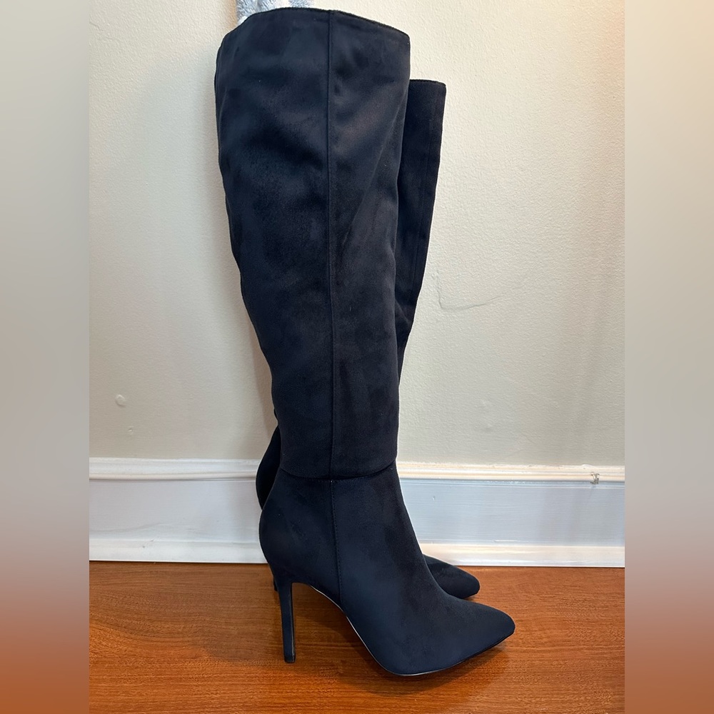 Charles and David Navy Blue Micro Suede Boot